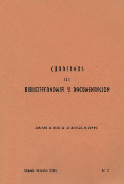 Cuadernos de Biblioteconomía y Documentación